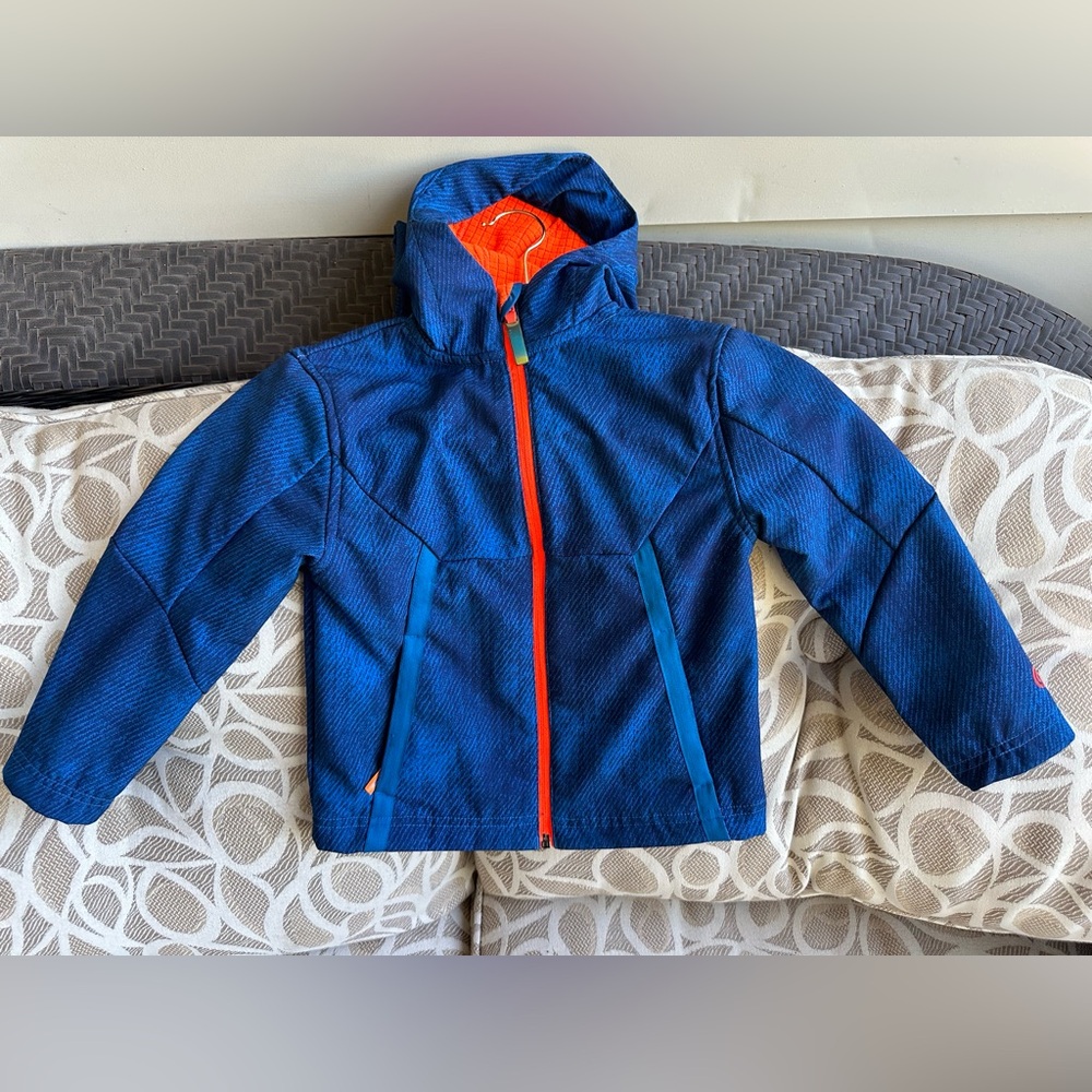 Champion Boy’s C9 Blue Softshell Orange Fleece-Lined Jacket Size XS 4-5